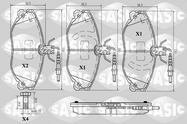 Sasic 6210005 - Komplet Pločica, disk-kočnica www.molydon.hr