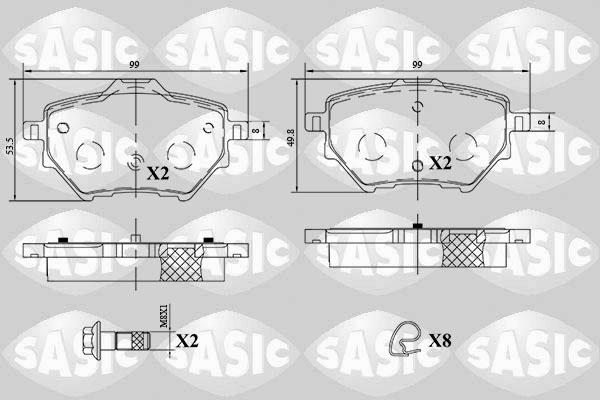 Sasic 6210076 - Komplet Pločica, disk-kočnica www.molydon.hr