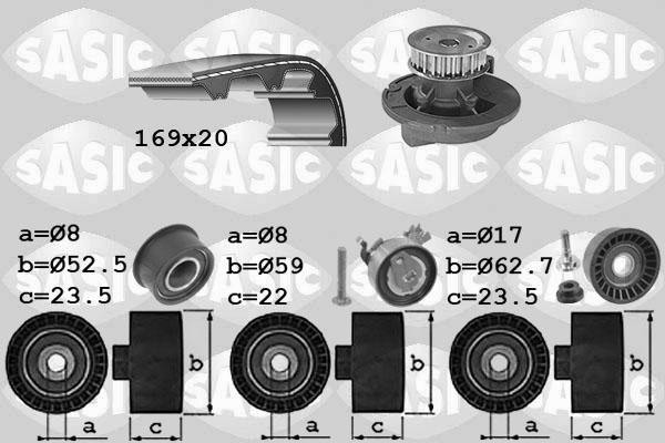 Sasic 3906099 - Vodena pumpa sa kompletom zupčastog remena www.molydon.hr