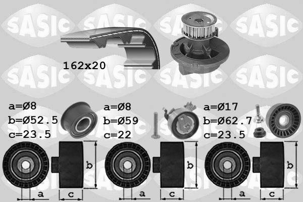 Sasic 3906095 - Vodena pumpa sa kompletom zupčastog remena www.molydon.hr