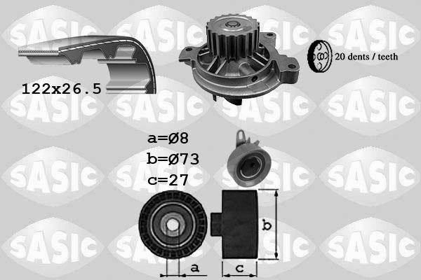 Sasic 3906051 - Vodena pumpa sa kompletom zupčastog remena www.molydon.hr