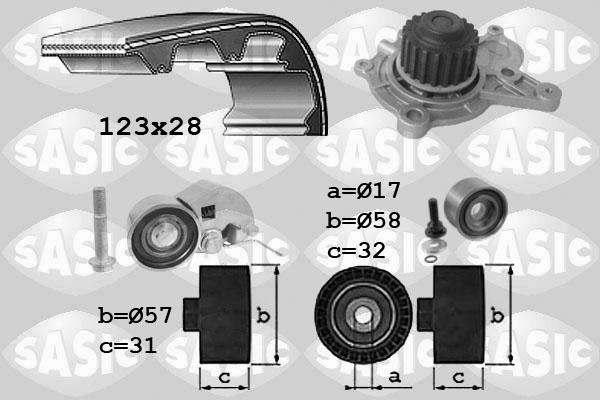 Sasic 3906039 - Vodena pumpa sa kompletom zupčastog remena www.molydon.hr