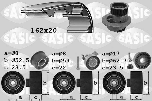 Sasic 3906073 - Vodena pumpa sa kompletom zupčastog remena www.molydon.hr