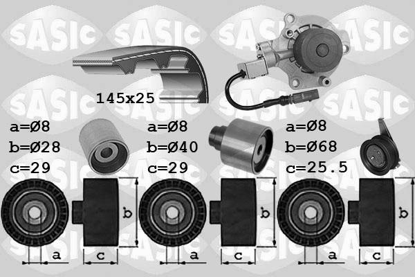 Sasic 3906113 - Vodena pumpa sa kompletom zupčastog remena www.molydon.hr