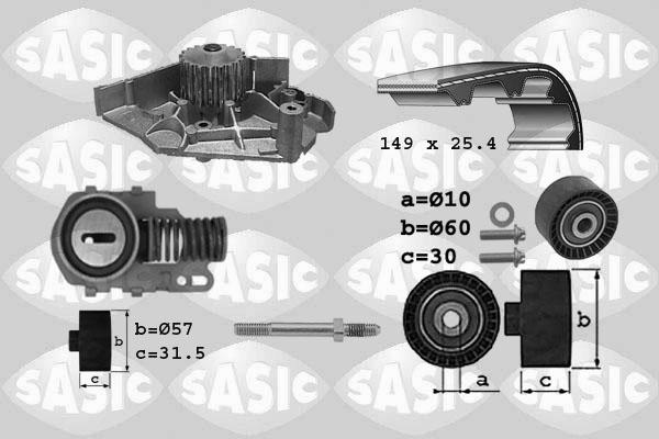 Sasic 3900005 - Vodena pumpa sa kompletom zupčastog remena www.molydon.hr