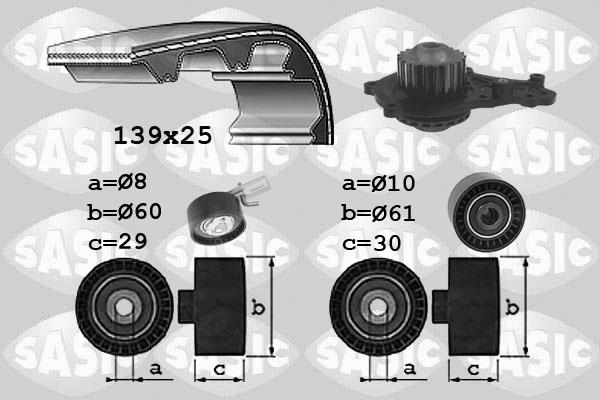 Sasic 3900037 - Vodena pumpa sa kompletom zupčastog remena www.molydon.hr