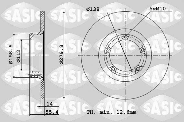 Sasic 2464694J - Kočioni disk www.molydon.hr