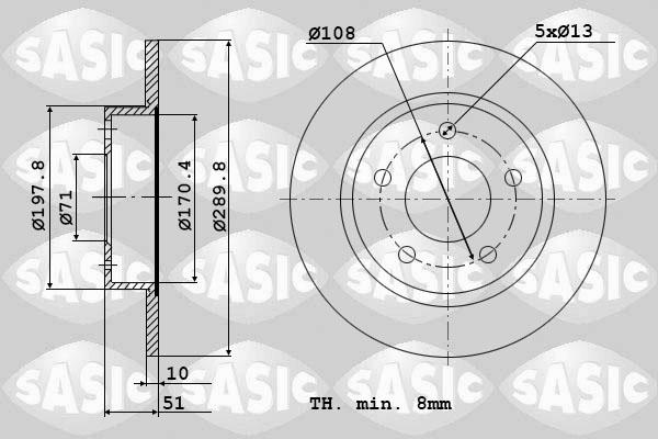 Sasic 2464V74J - Kočioni disk www.molydon.hr