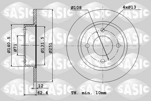 Sasic 2004289J - Kočioni disk www.molydon.hr