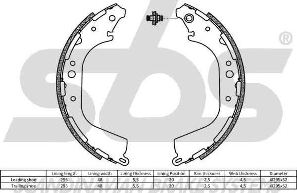 SBS 18492722564 - Komplet kočnica, bubanj kočnice www.molydon.hr