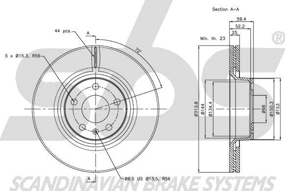 SBS 1815344799 - Kočioni disk www.molydon.hr