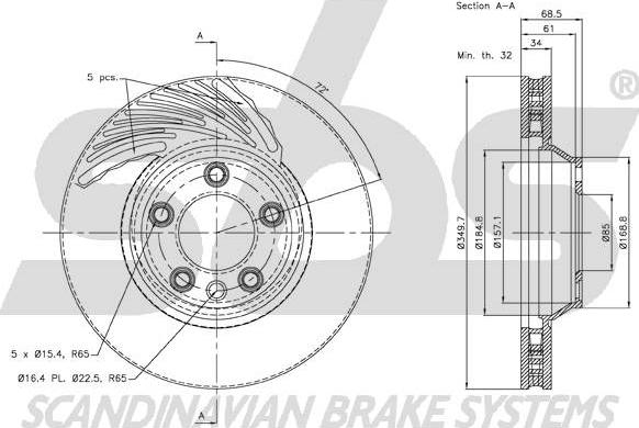 SBS 18153447105 - Kočioni disk www.molydon.hr