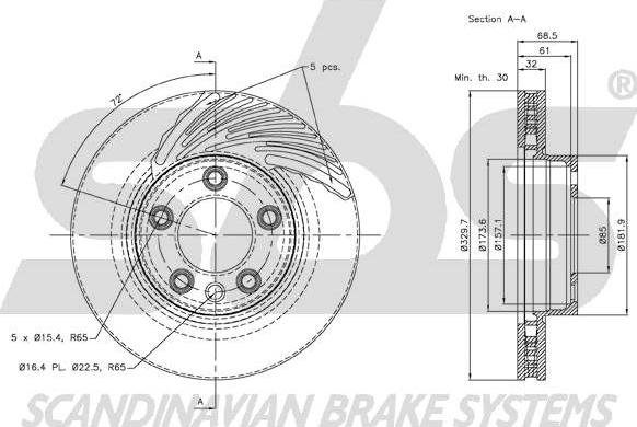 SBS 18153447102 - Kočioni disk www.molydon.hr