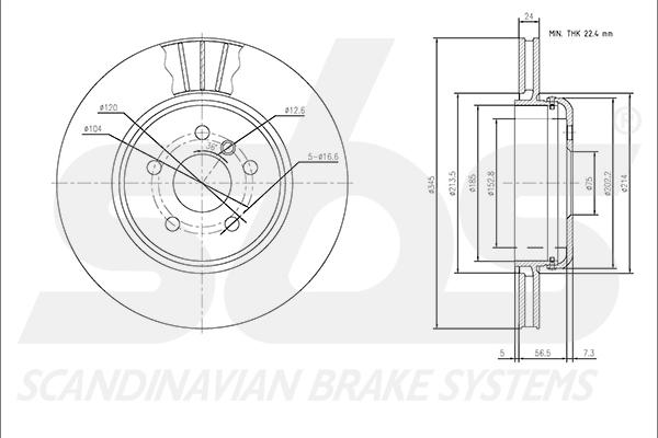 SBS 1815341594 - Kočioni disk www.molydon.hr