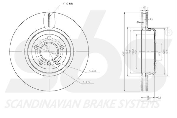 SBS 1815341593 - Kočioni disk www.molydon.hr