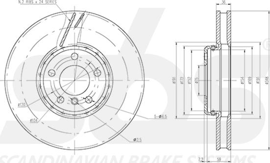 SBS 18153415107 - Kočioni disk www.molydon.hr