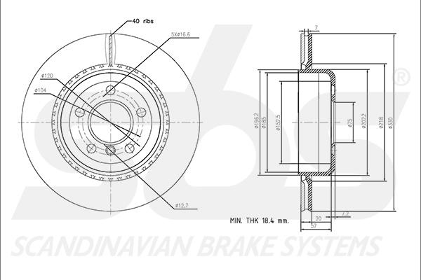 SBS 18153415114 - Kočioni disk www.molydon.hr