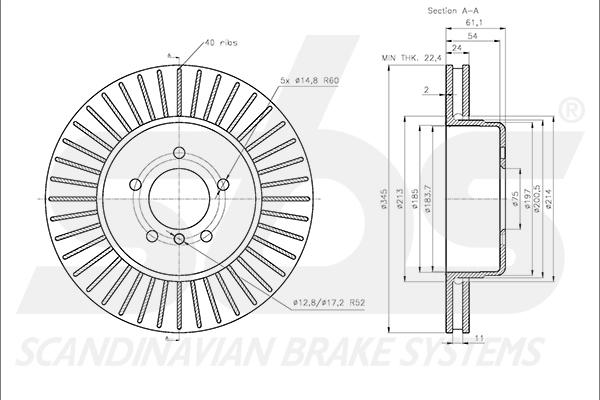 SBS 18153415113 - Kočioni disk www.molydon.hr