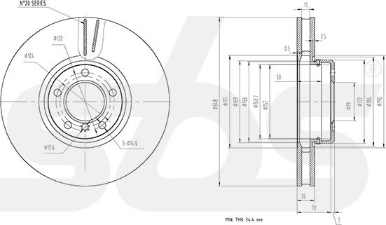 SBS 1815341572 - Kočioni disk www.molydon.hr