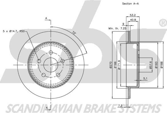 SBS 1815319310 - Kočioni disk www.molydon.hr