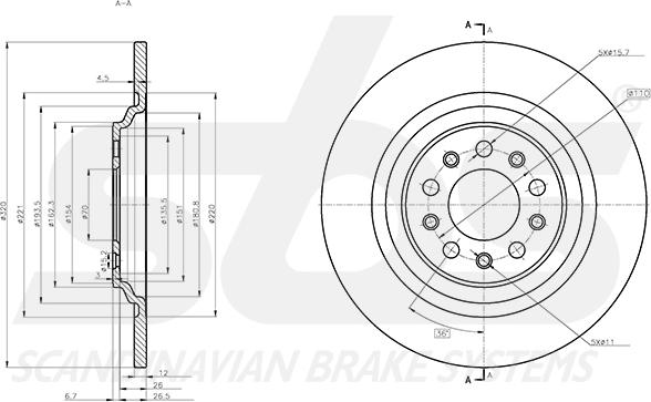 SBS 1815319336 - Kočioni disk www.molydon.hr