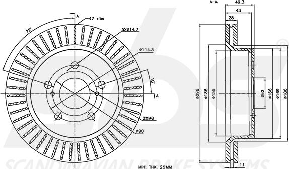 SBS 18153145183 - Kočioni disk www.molydon.hr