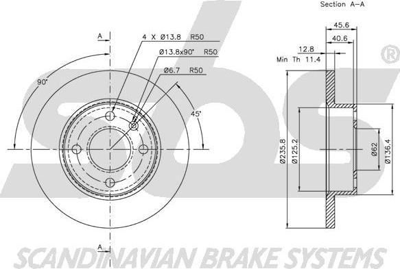 SBS 1815314305 - Kočioni disk www.molydon.hr