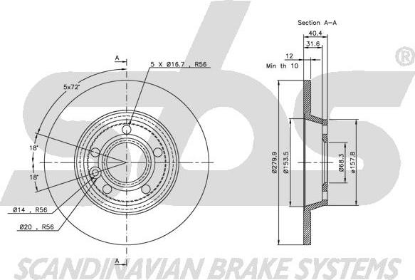 SBS 1815314767 - Kočioni disk www.molydon.hr