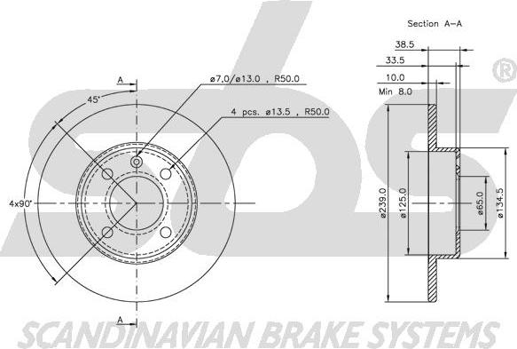 SBS 1815314704 - Kočioni disk www.molydon.hr