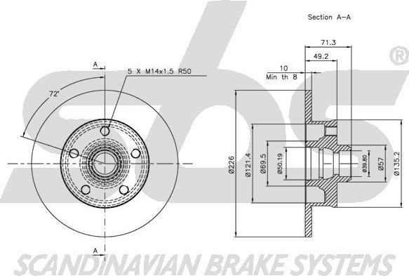 SBS 1815314736 - Kočioni disk www.molydon.hr