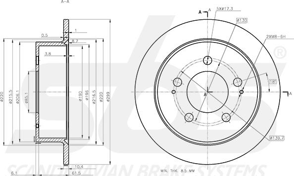 SBS 1815315704 - Kočioni disk www.molydon.hr