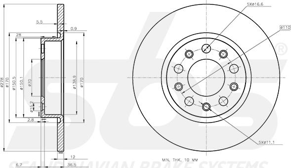 SBS 1815311032 - Kočioni disk www.molydon.hr