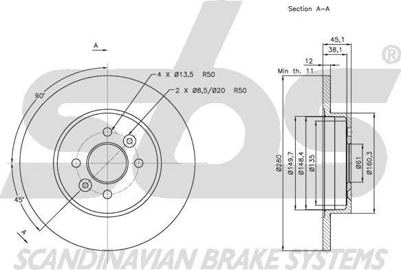 SBS 1815313941 - Kočioni disk www.molydon.hr