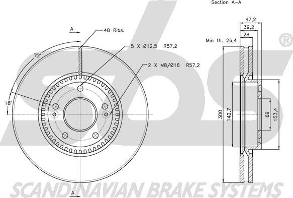 SBS 1815313422 - Kočioni disk www.molydon.hr