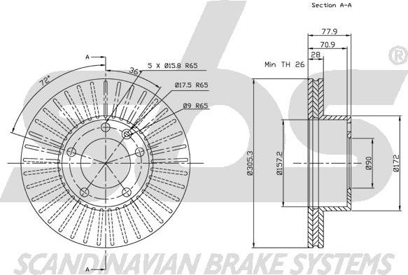 SBS 1815313644 - Kočioni disk www.molydon.hr