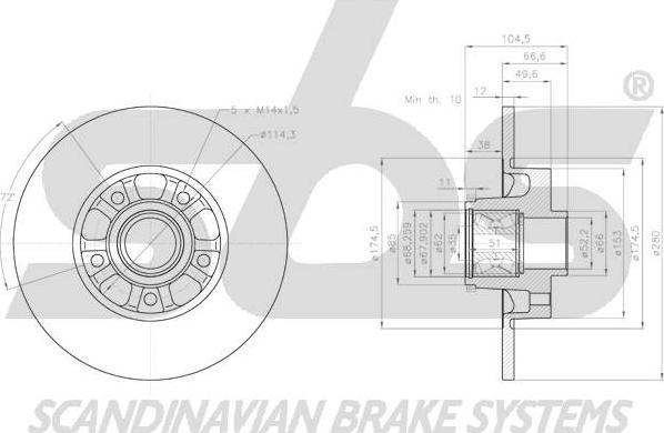 SBS 1815313679 - Kočioni disk www.molydon.hr