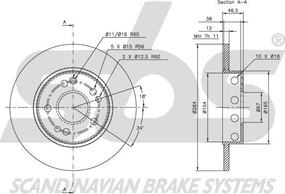 SBS 1815313309 - Kočioni disk www.molydon.hr