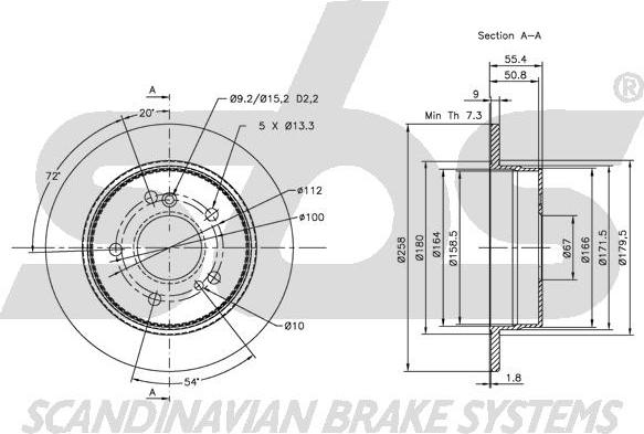 SBS 1815313318 - Kočioni disk www.molydon.hr