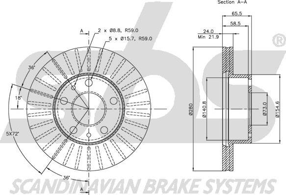 SBS 1815319945 - Kočioni disk www.molydon.hr