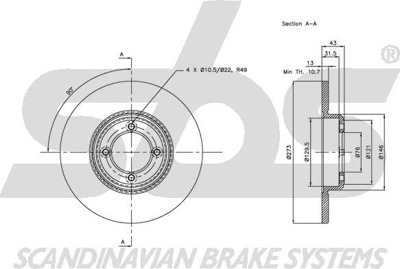 SBS 1815209906 - Kočioni disk www.molydon.hr