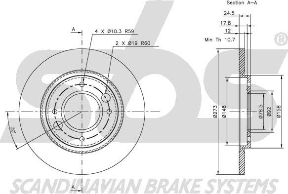 SBS 1815209907 - Kočioni disk www.molydon.hr