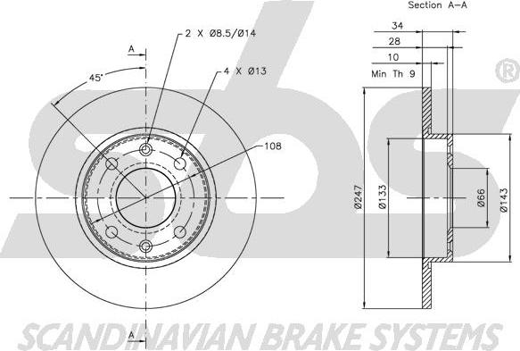 SBS 1815319910 - Kočioni disk www.molydon.hr