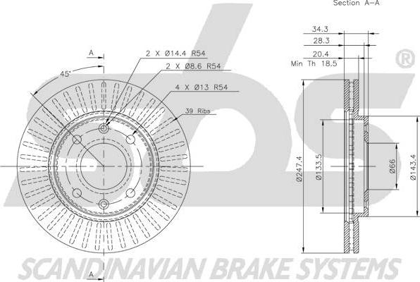 SBS 1815319918 - Kočioni disk www.molydon.hr