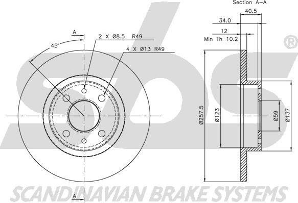 SBS 1815209932 - Kočioni disk www.molydon.hr