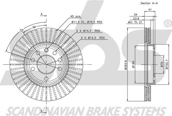 SBS 1815209937 - Kočioni disk www.molydon.hr