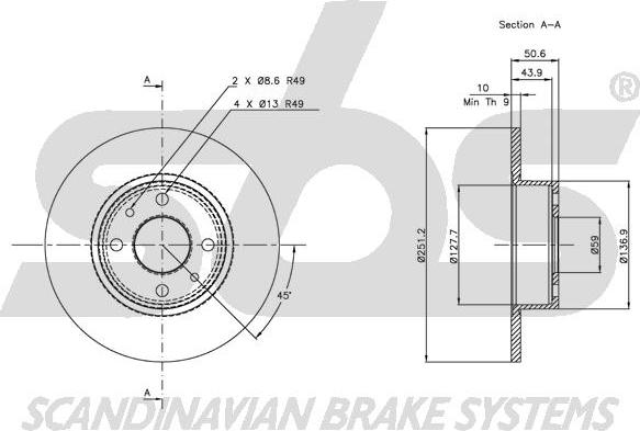 SBS 1815209928 - Kočioni disk www.molydon.hr