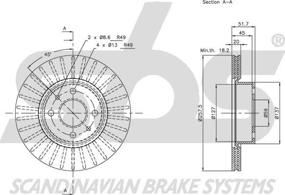 SBS 1815209927 - Kočioni disk www.molydon.hr