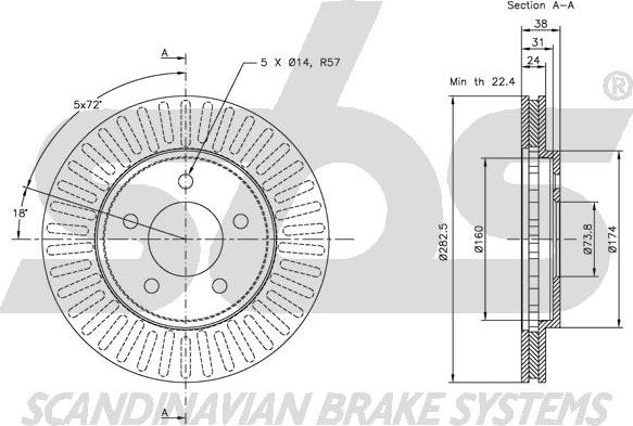 SBS 1815319301 - Kočioni disk www.molydon.hr