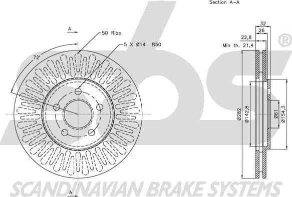 SBS 1815209315 - Kočioni disk www.molydon.hr