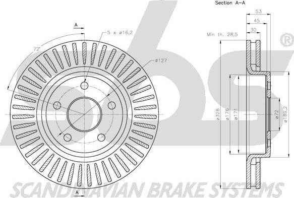 SBS 1815.209317 - Kočioni disk www.molydon.hr